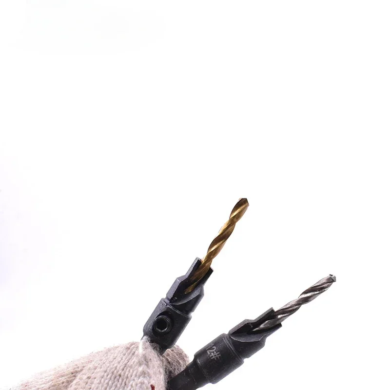 Integrated Woodworking Countersunk Head, Chamfering Hole Drill Bit, Hexagonal Shank