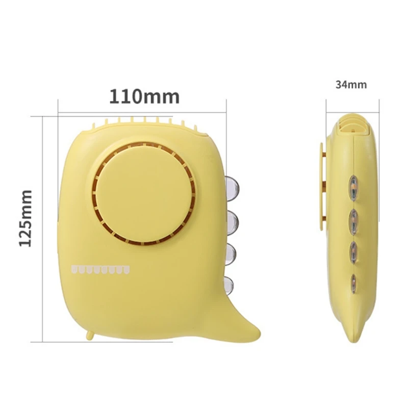 مروحة الرقبة المحمولة المعلقة USB Nihgt Light 3 سرعات قابلة للتعديل مبرد الهواء المحمول للسفر والمكتب المنزلي واستخدام دروبشيب