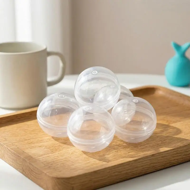 

50PCS Clear Can Open Transparency Plastic Capsule Toy Surprise Ball Tiny Container Making Things Model