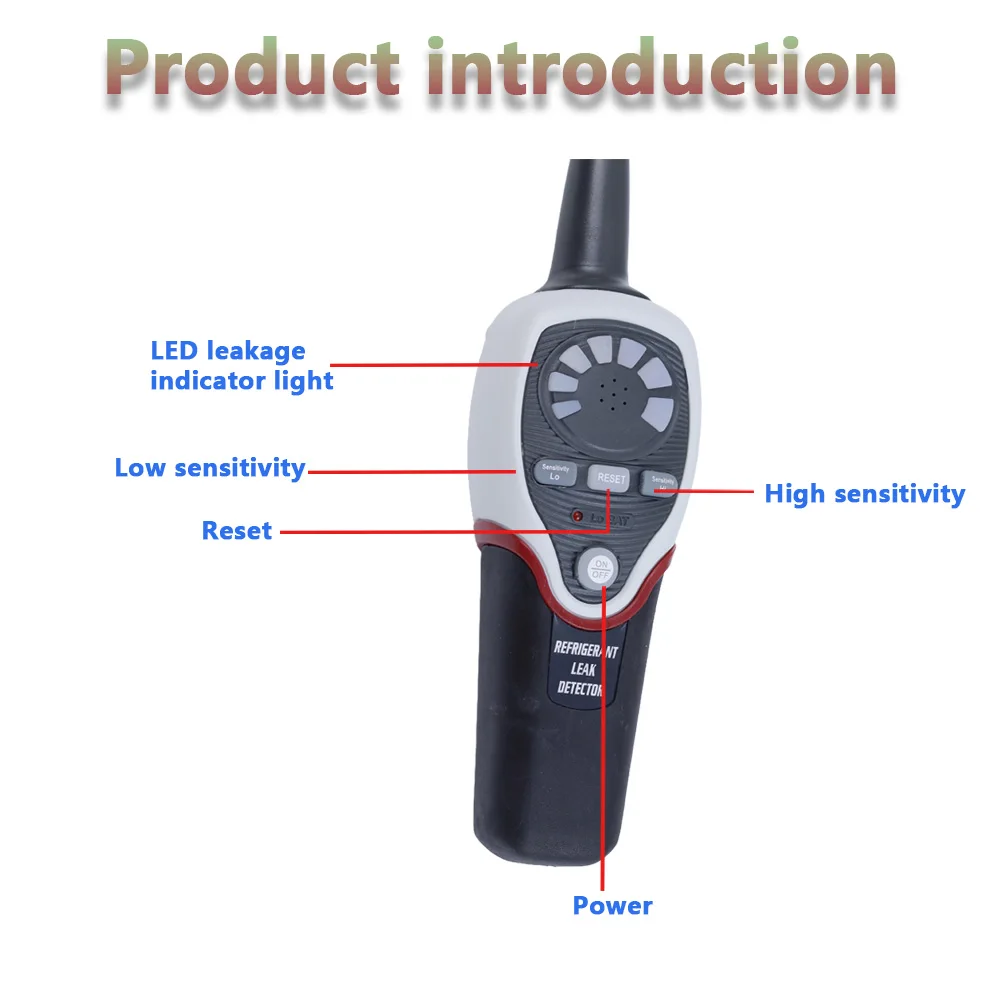 Refrigerant Halogen Leak Detector Air Conditioning Refrigerant Leak Tester R-134a R410a R407a R22 RLD-382P