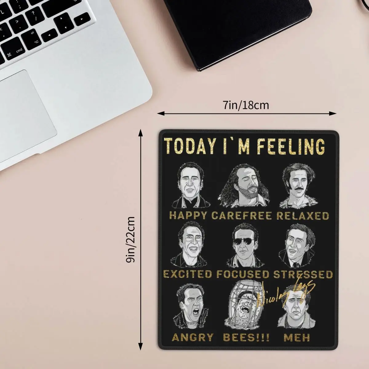 Merry Christmas St Nicolas Cage Mouse Pad Computer Keyboard Mouse Mat Gamer PC Laptop Desk Mat Office Accessories