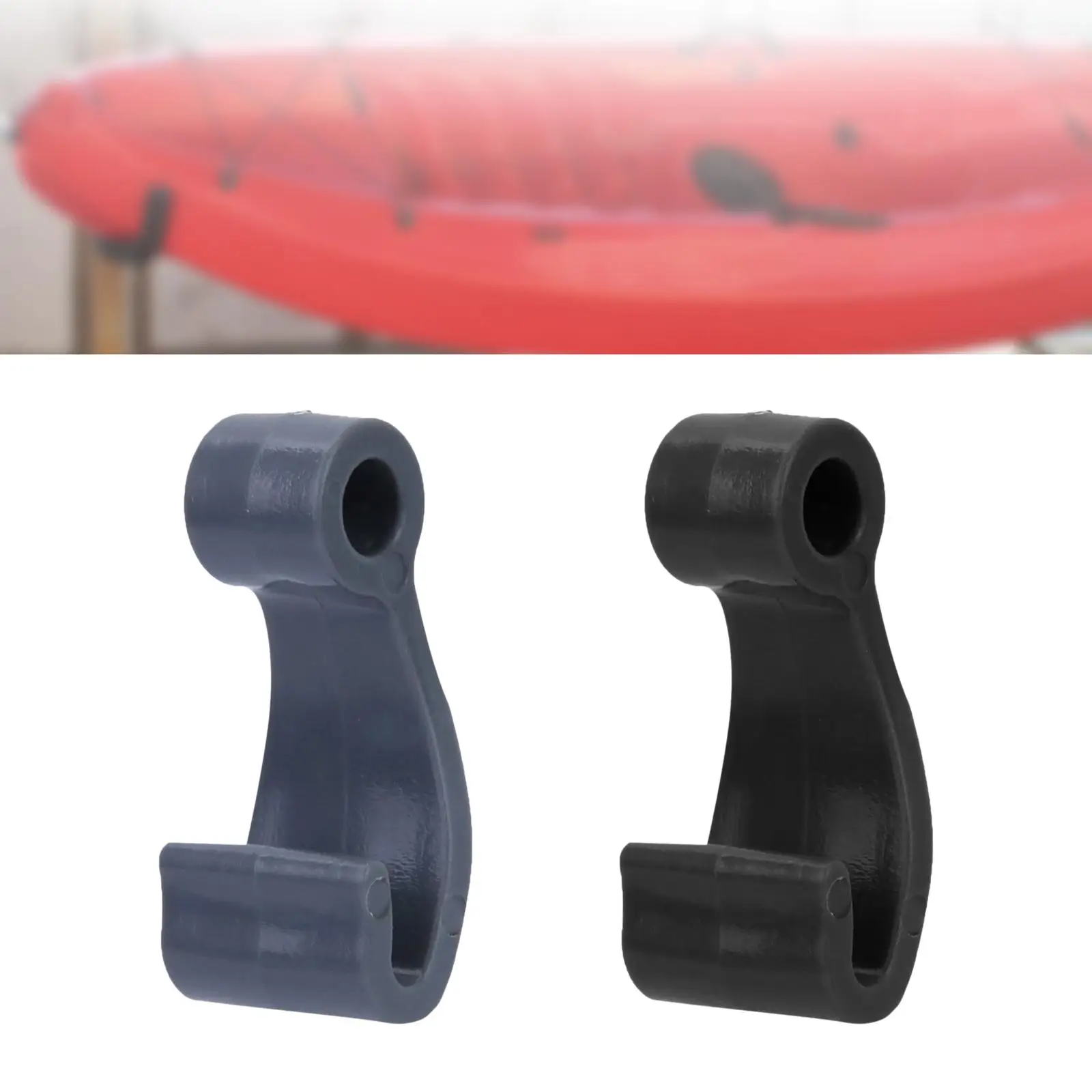 

6 Pieces Nylon Bungee Cord Hooks J Shape Hooks Durable Portable Nylon Lashing Hook for Kayaks Accessory Canoe Bungee Cord Paddle