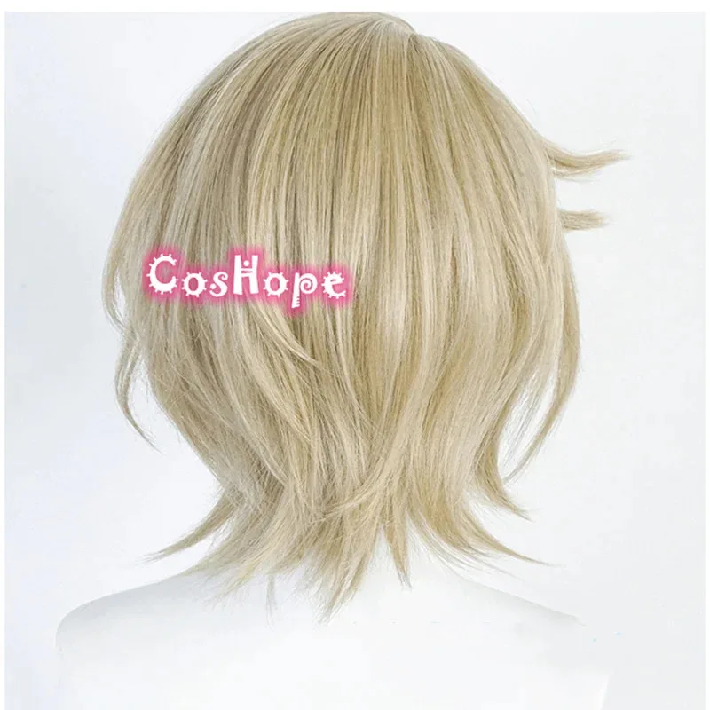 Shiratori Aira 35 سنتيمتر قصيرة الكتان أنيمي شعر مستعار تأثيري مقاومة للحرارة بيروكات صناعية هالوين