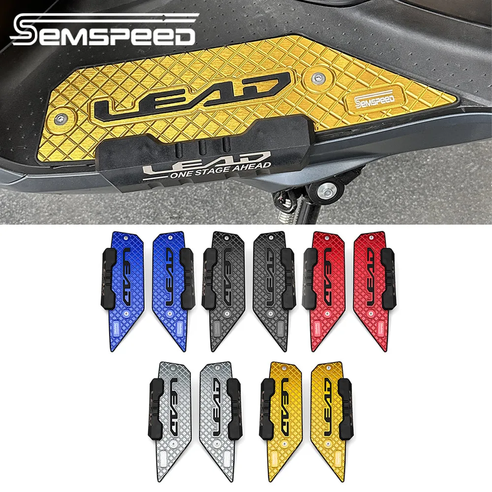 

‌SEMSPEED For Honda LEAD 125 Lead 160 2021-2025 CNC Footboard Pedal Plate Anti-Slip Footrest Pad with ABS+Aluminum Alloy