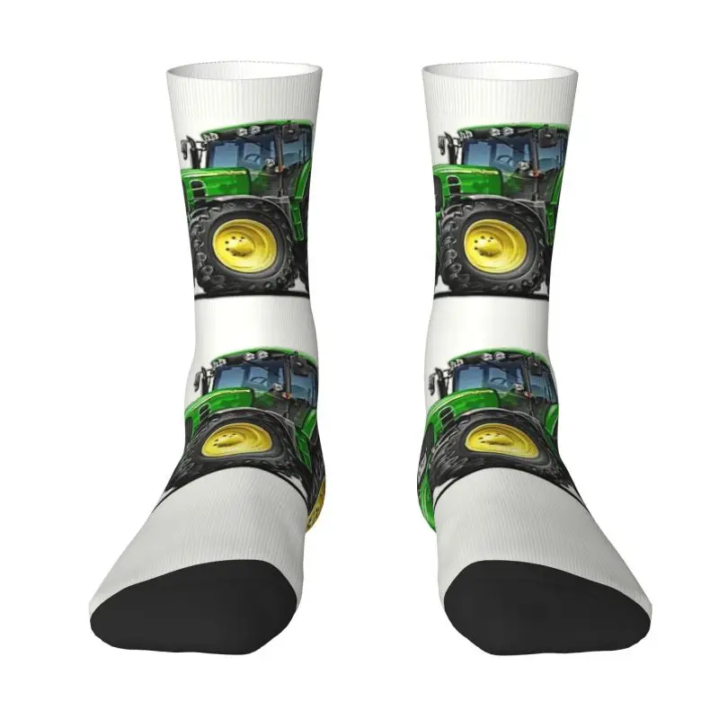

Носки для тракторов с забавным принтом на заказ для мужчин и женщин, эластичные носки для лета, осени и зимы