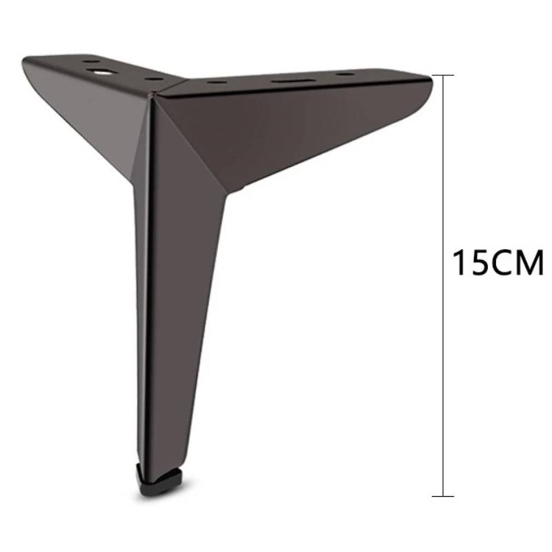 4pcs Thickened Diamond 3 Prong Metal Furniture Legs Sofa Support Feet for TV Stand, Coffee Table, Cabinet, Nightstand & Bed