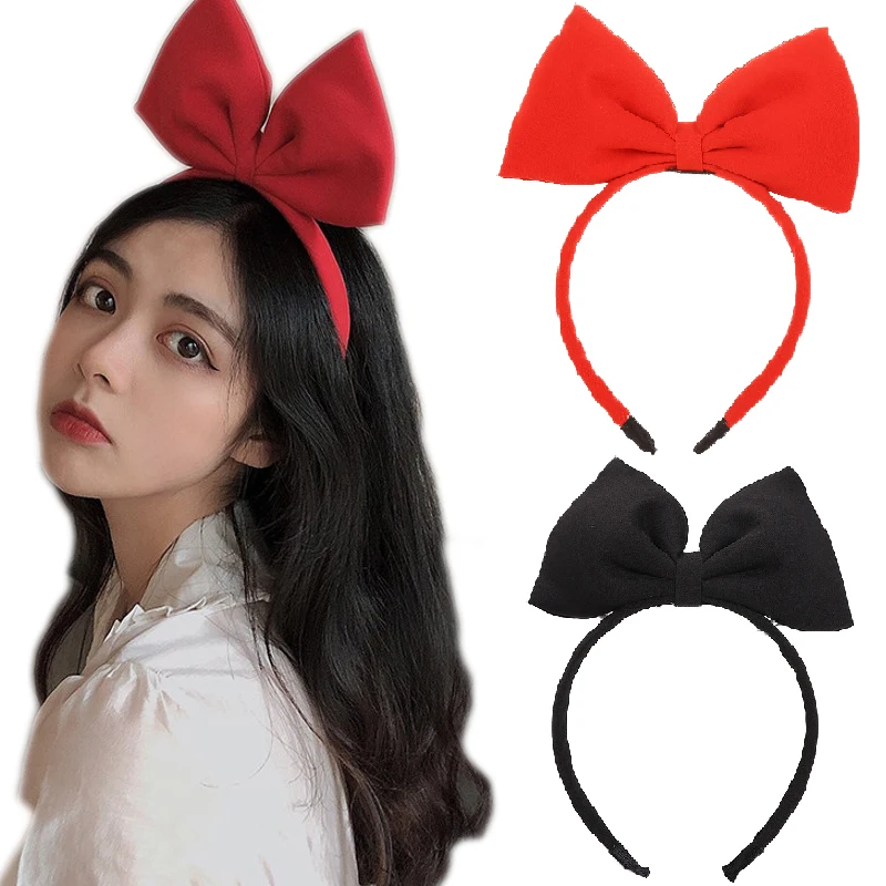 Red Black big Bow Knot Hairbands Hairpin for Women Girls Hair Accessories Hair Band Ties Headbands for Children Headdress