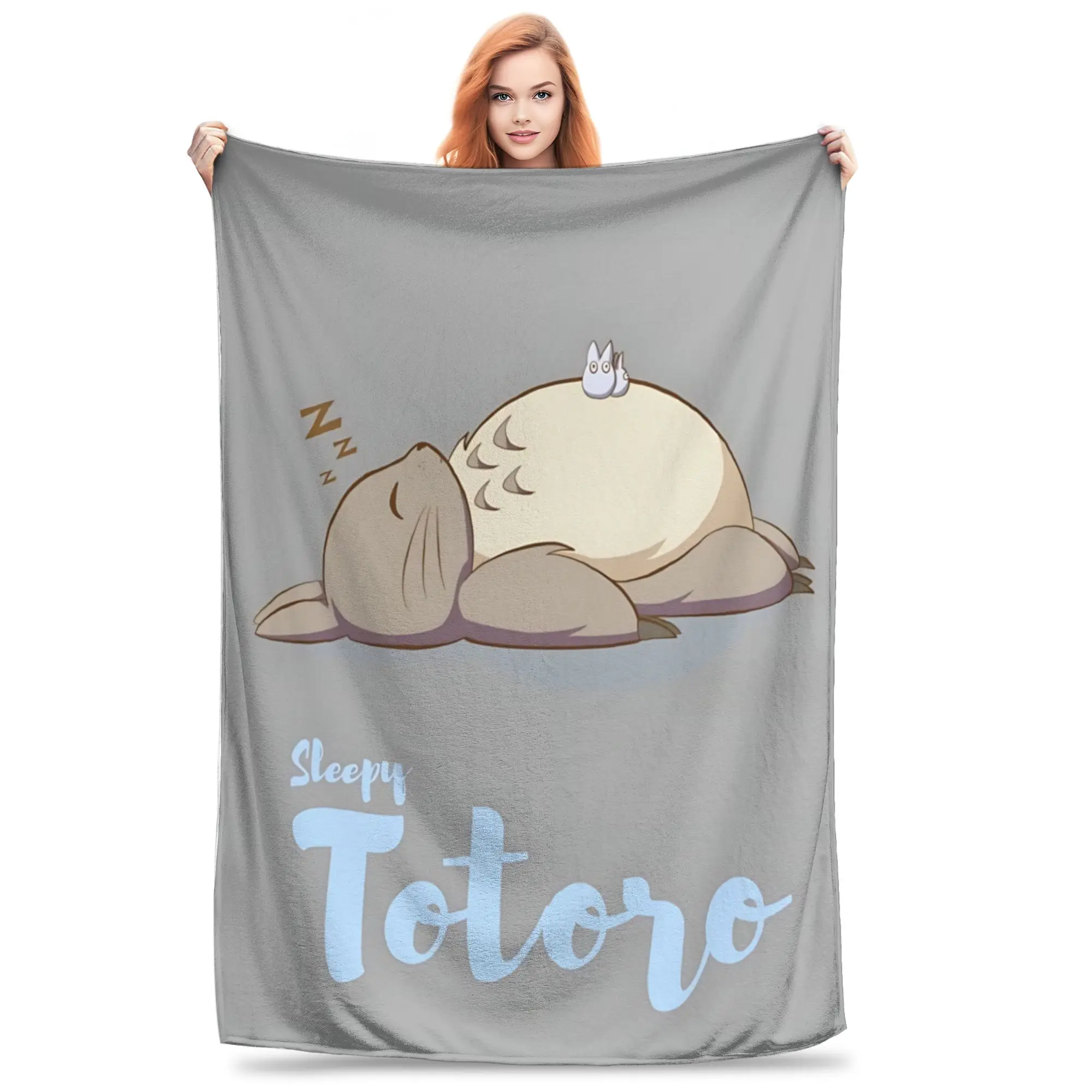 1PC Anime My Neighbor Totoros  home room decorations Winter Blankets for Adults Bedding Home Interior Sofa Knee