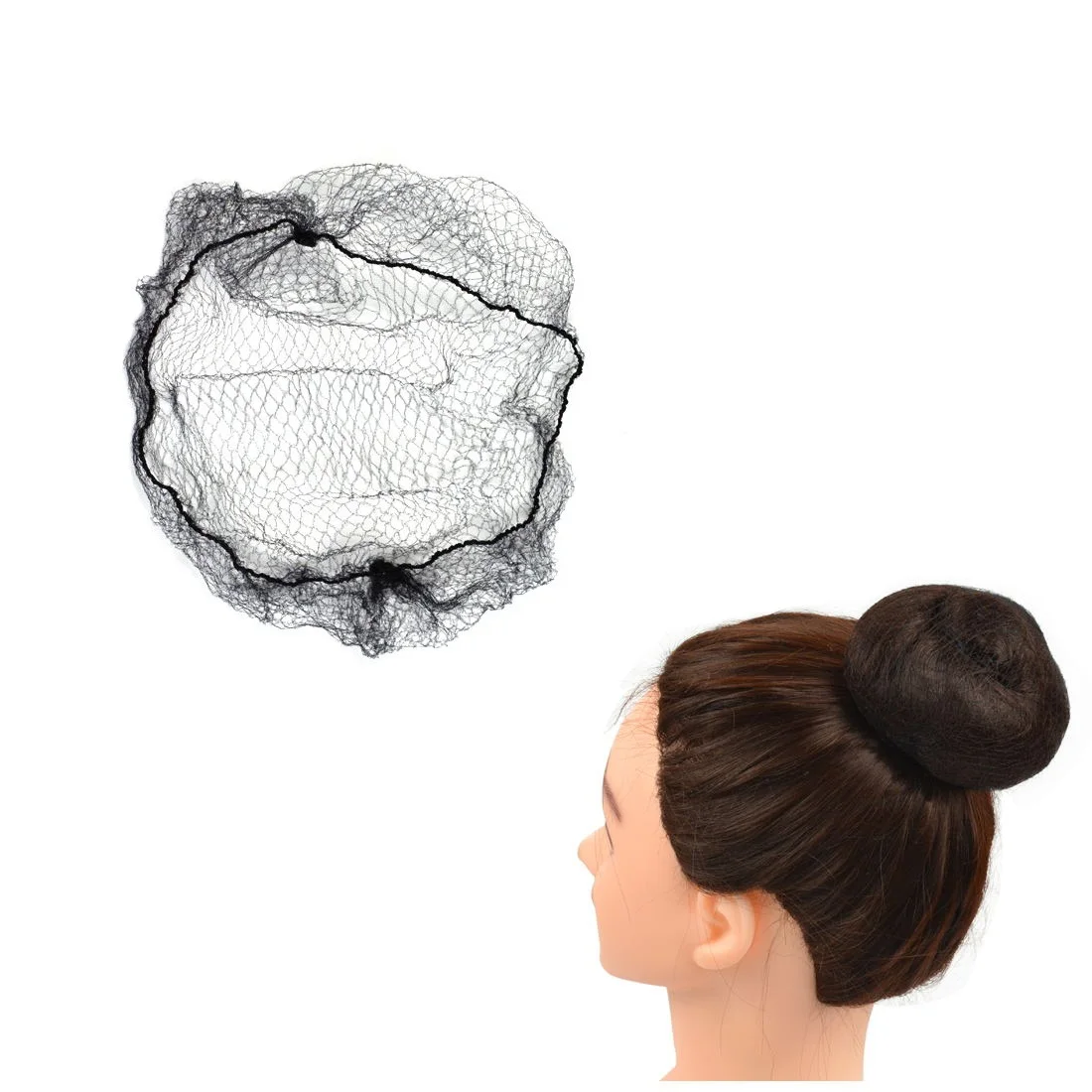 10 Pcs  Invisible Mesh Hair Bun Net 20 Inch  Elastic Nylon Hairnets for Women Hairstyle Hair Accessories