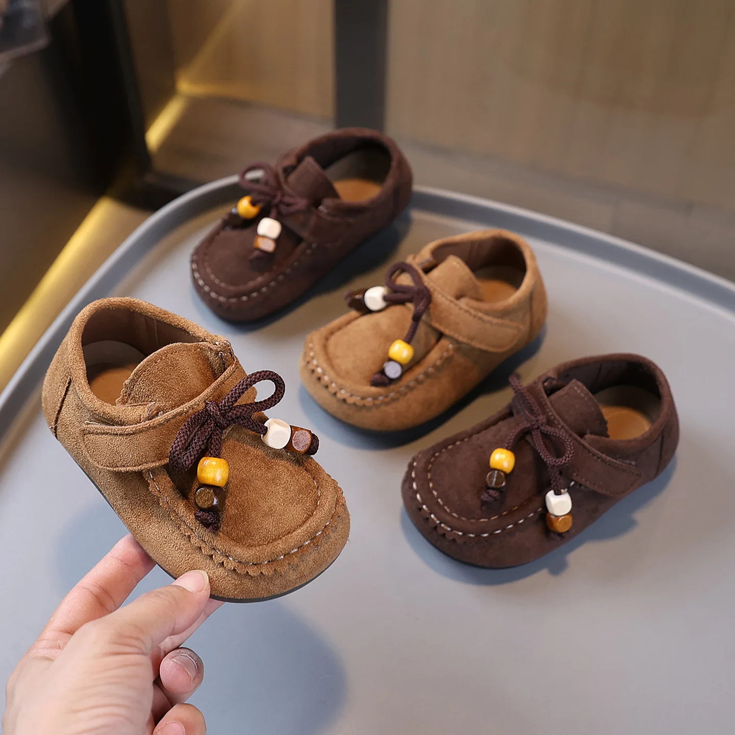

Детские носки Birkenstocks, осень 2023, новая корейская версия, матовая детская обувь с бисером
