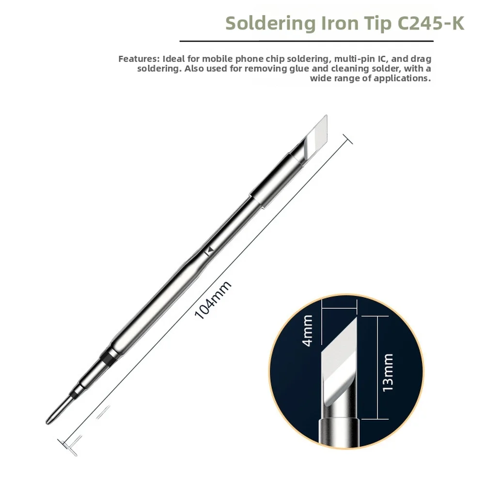 Integrated Soldering Iron Tip For OSS TEAM C245 Series Stations, Fast Heating, Multiple Shapes, Efficient Heat Transfer