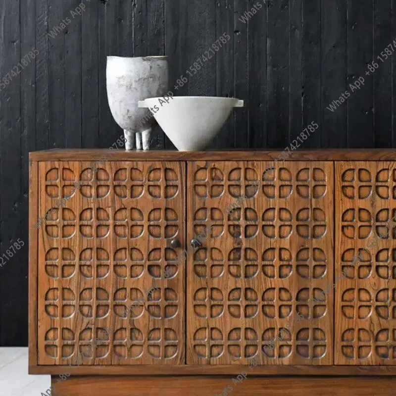 H Second-hand Sideboard, Vintage Decorative Cabinet, Entryway Cabinet, Storage Cabinet, American Country Solid Wood Sideboard
