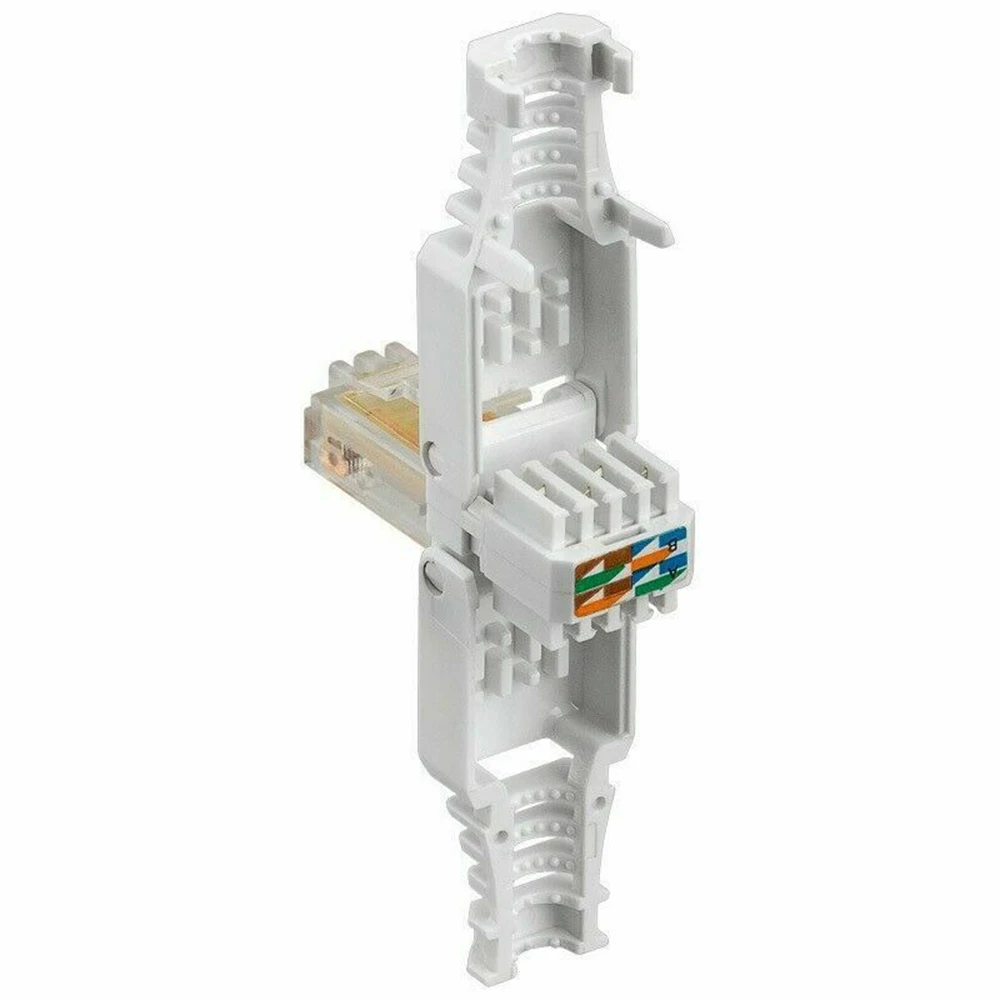 Bez złączy zaciskanych Kabel Ethernet CCTV Beznarzędziowy wtyk z kryształową główką Złącze CAT6 RJ45