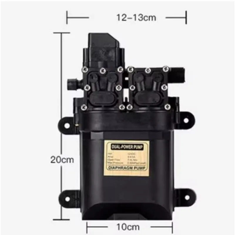 Powerful Dual Water Pump DC 12V  High Pressure Self-priming Diaphragm Water Pump