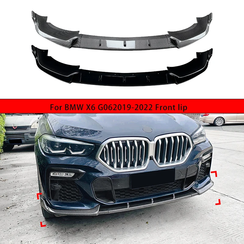 Applicable to BMW X6 G06 front lip early 2019-2022 BMW X6 body kit  bumper front lip front shovel auto parts front lower spoiler