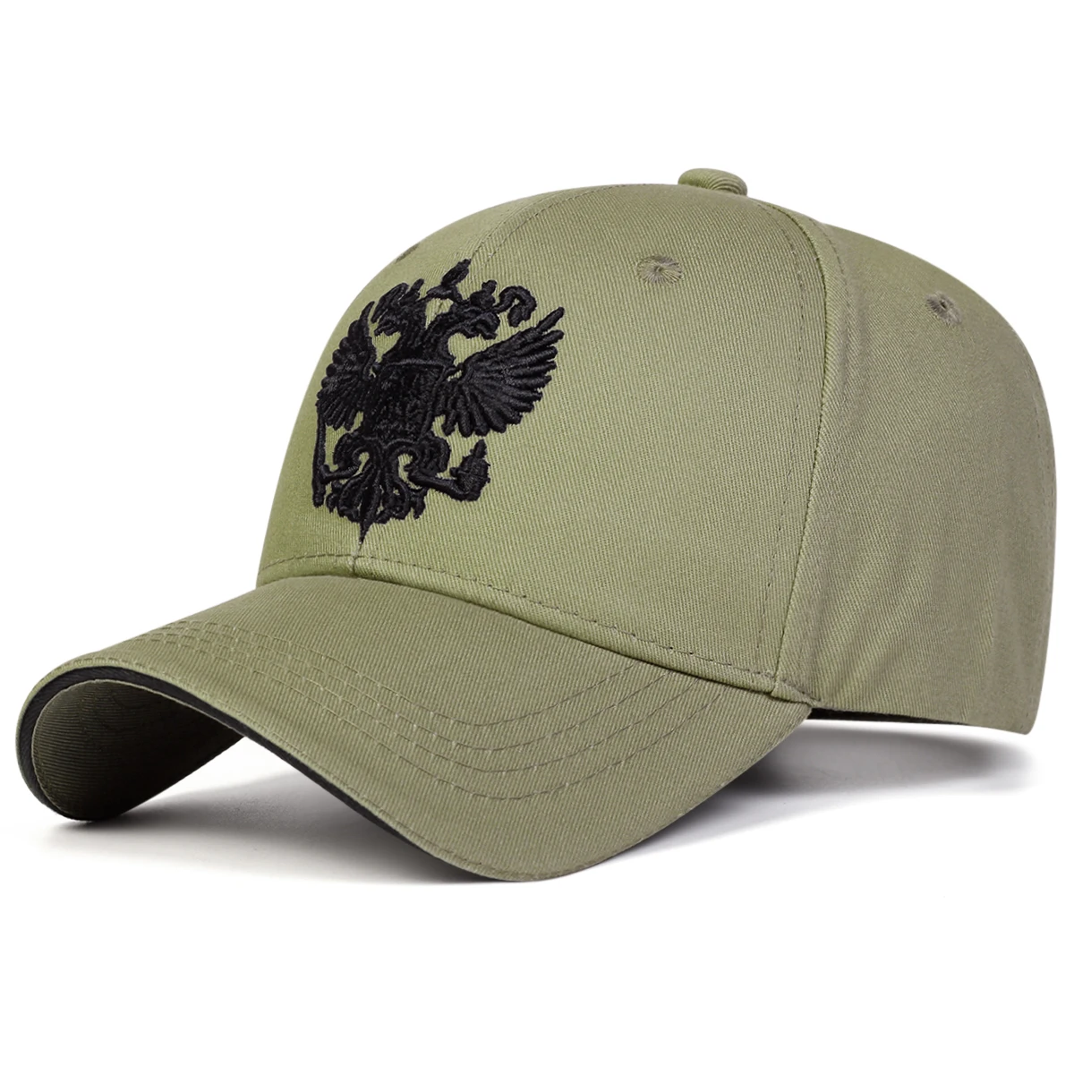Unisex-Baseballmützen mit doppelköpfigem Adler-Stickerei, für Frühling und Herbst, für den Außenbereich, verstellbare Freizeithüte, Sonnenschutzhut, Sportkappe – Detail 5