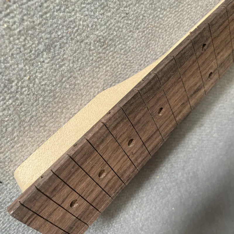 jN064 Rosewood Trussrod Inlay  6 Strings ST Electric Guitar Neck Maple+Rosewood 22 Frets No Frets No Paints& Inlay DIY Parts