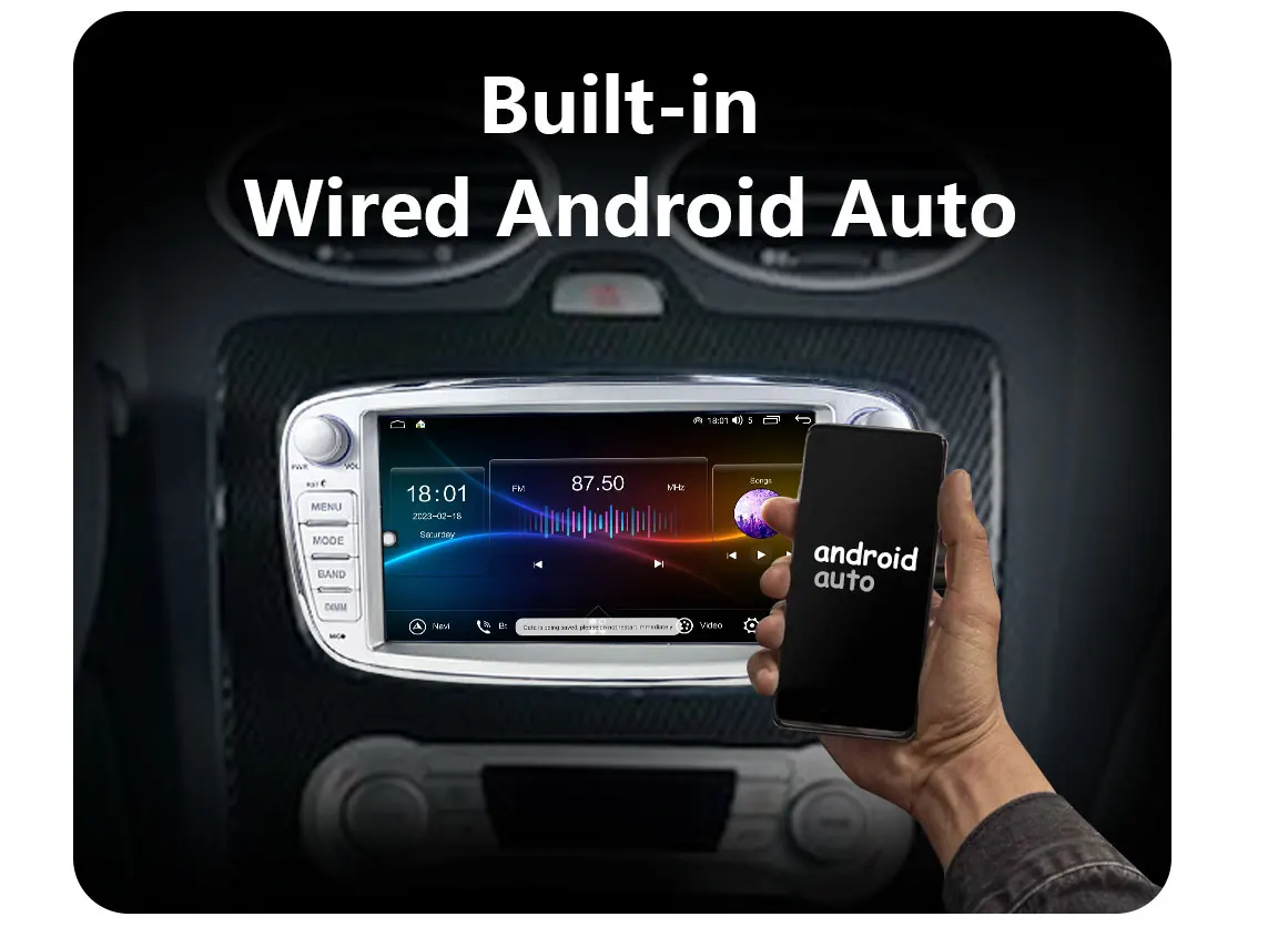 CHSTEK Carplay Android For FORD Mondeo 2007-2011 Focus 2007-2010 S-Max 2008-2011 C-Max 2008-2010 Galaxy 2010-2011 Car Radio WIFI