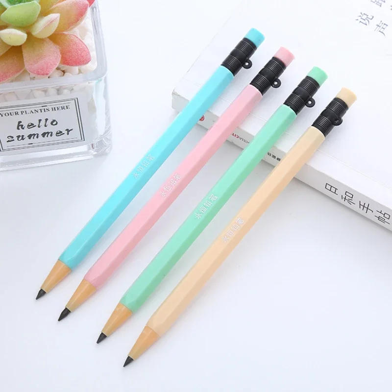 

50PCS Student Pencil Durable Painting Pen Art Not Easy to Break Lead Black Technology No need to sharpen pencils