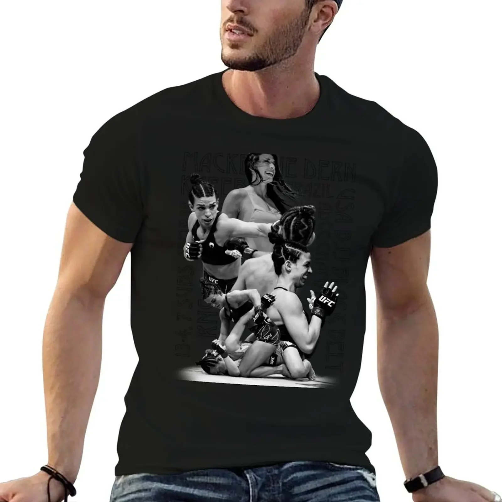 

Mackenzie Dern BJJ Premium T-Shirt Short sleeve tee Luxury man plain mens t shirts