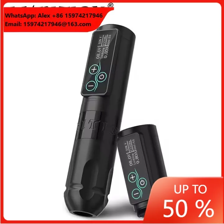 Ambition New 2400mAh Touch Screen Battery Strong Brushless Motor Professional Wireless Tattoo Pen Machine For Body Art