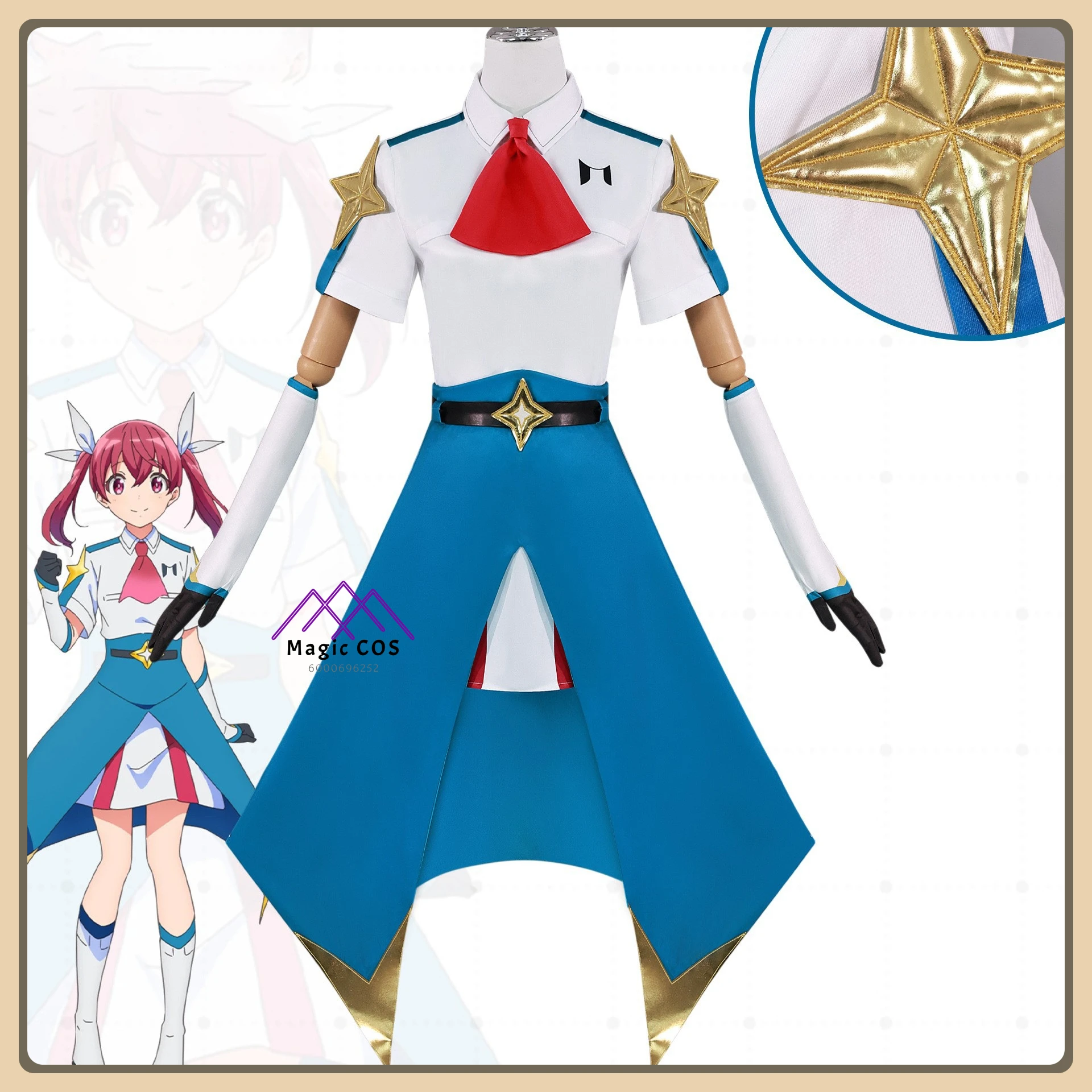 

Hot Anime Soft Light Witch Sakuragi Kana Role Playing Full Set Cosplay Costume Anime Outfit Boots High Quality Full Set (Female)