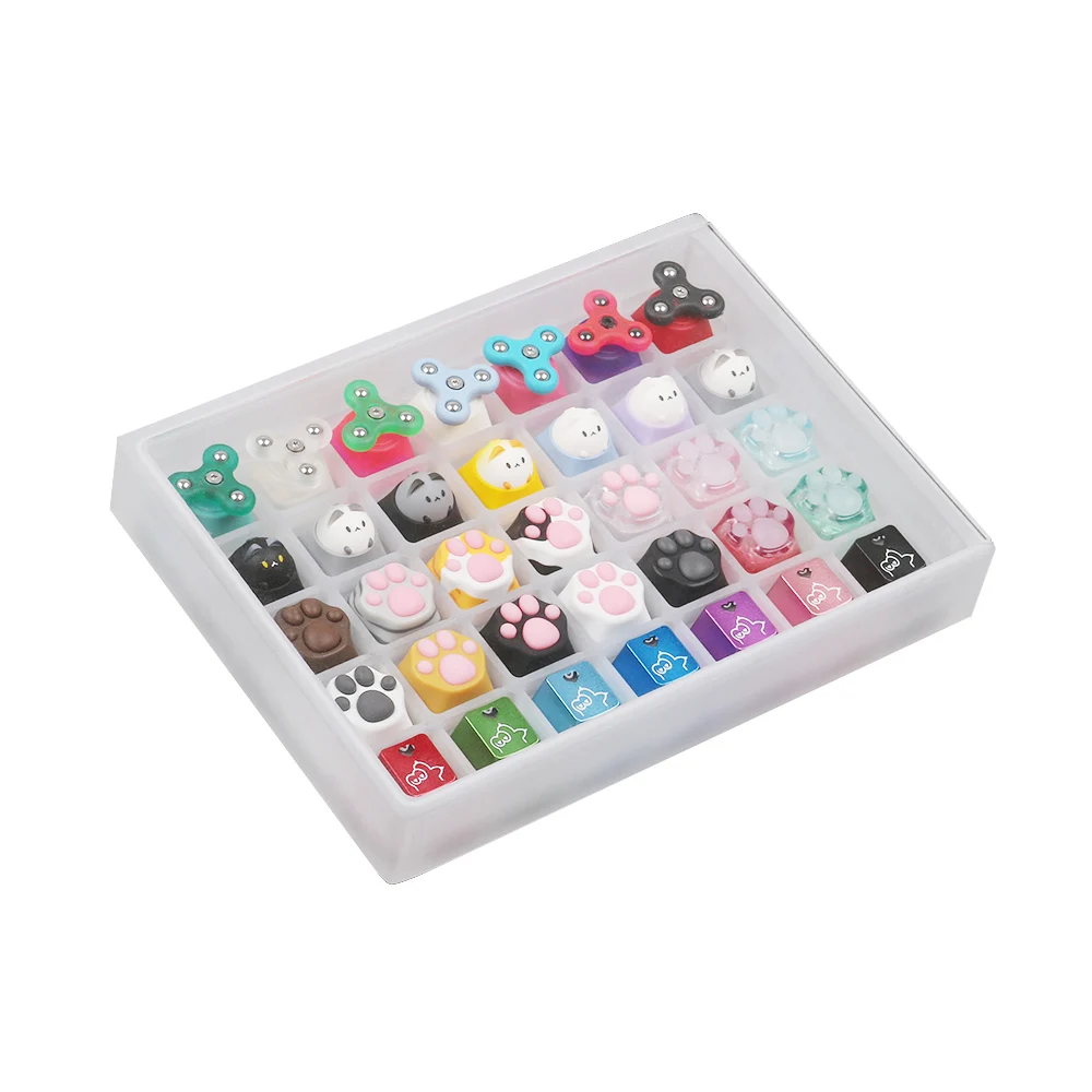 Keycap Storage Box for Cherry Profile SA OEM PBT Key Caps Mechanical Keyboard Keycap Storage DIY Acrylic Storage Box