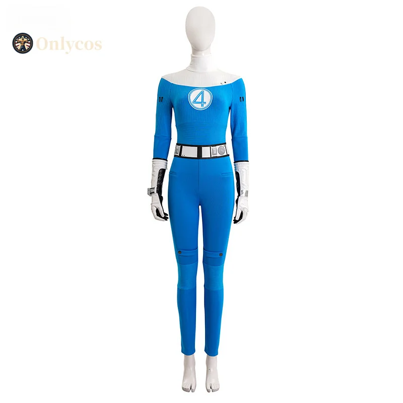 Fantastic Four Invisible Woman Cosplay Costume Susan Storm Roleplay Jumpsuit Halloween Party Carnival Women Uniform Onlycos