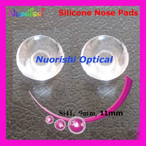 100/500/2000pcs Si41 Round Shape Push In Silicone Nose Pads 9mm 11mm Eyeglass Eyewear Glasses Accessories Free Shipping