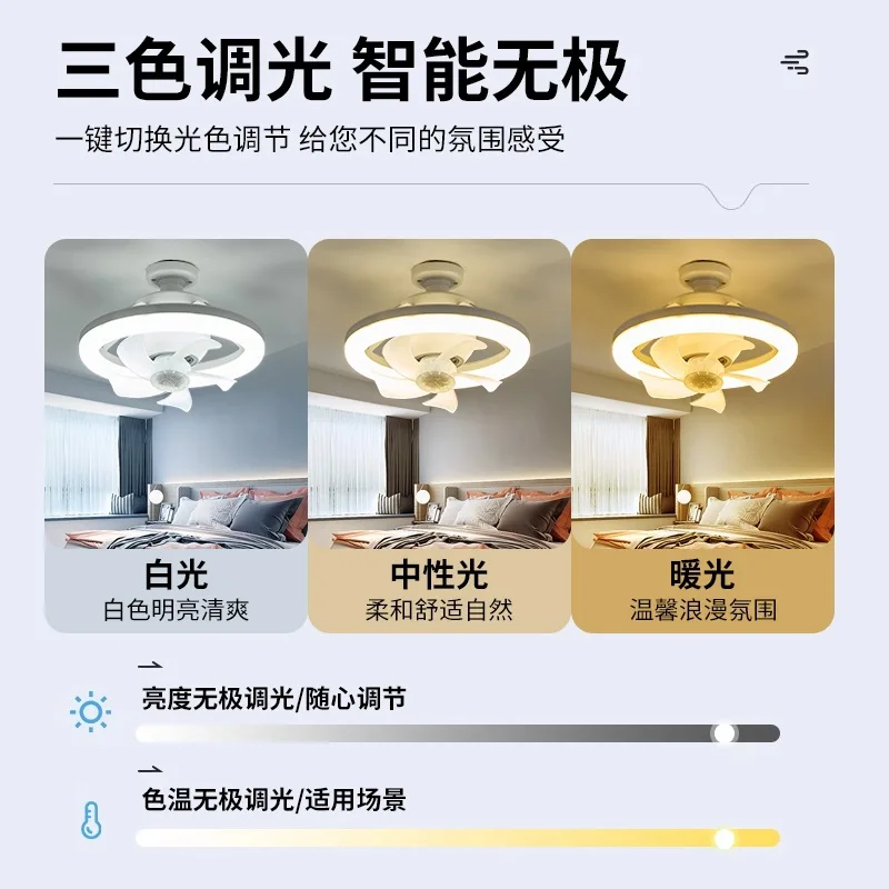 I più nuovi ventilatori da soffitto a testa mobile a 360 ° luce E27 telecomando a Led RGB velocità del vento a tre livelli soggiorno sala da pranzo camera da letto calda