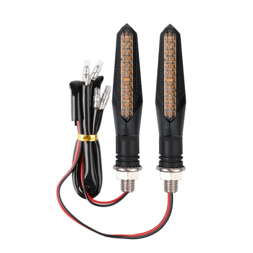 2 Stück Motorrad LED-Blinker Richtungsanzeiger Blinkende Heck-Bremsleuchte Stopp-Signalleuchte Motorrad DRL-Lampe
