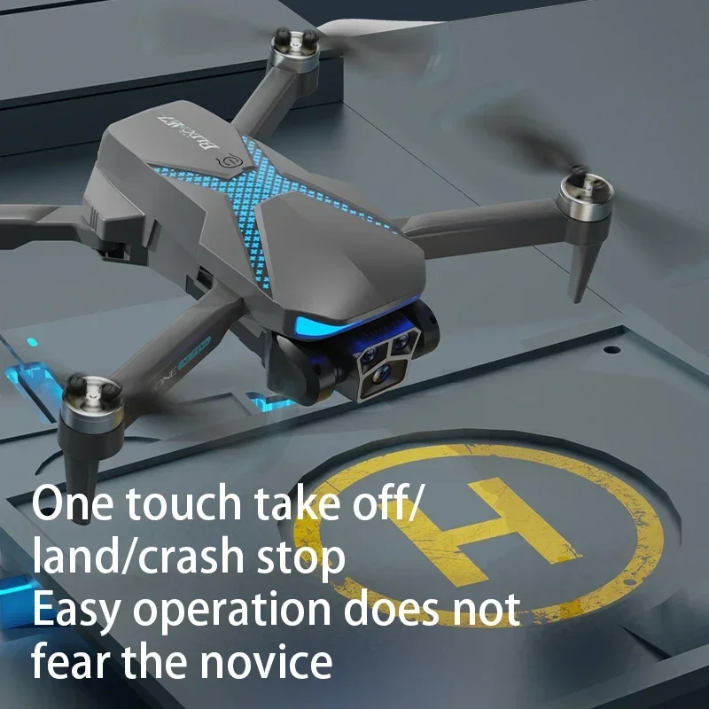 GEETHA AE7 Drone Triple HD EIS Anti-shake Camera 360°°Wszechstronne unikanie przeszkód Wi-Fi Składany bezszczotkowy dron FPV z przepływem optycznym