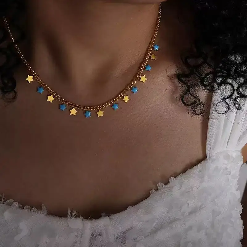 EILIECK Klassische Herz-Liebesketten-Halskette für Damen, Neu, 18K Gold PVD-beschichteter Edelstahl, Modeschmuck für den täglichen Gebrauch – Detail 6