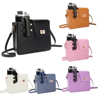 Bolsa para botella de bebida portátil para exteriores, superventas, transfronteriza, taza aislada universal de gran tamaño, bandolera rosa de un solo hombro c