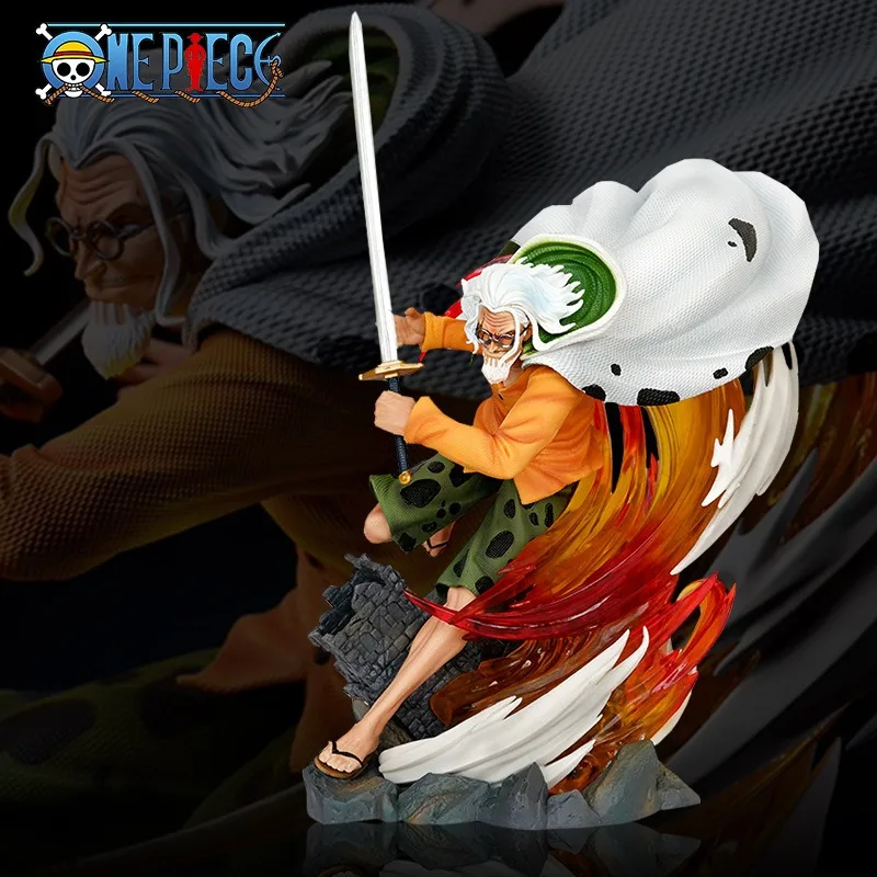 30cm One Piece Anime Figure Silvers Rayleigh toys model Action Figures Statue Collection Desktop decoration Pendant Kids Gifts