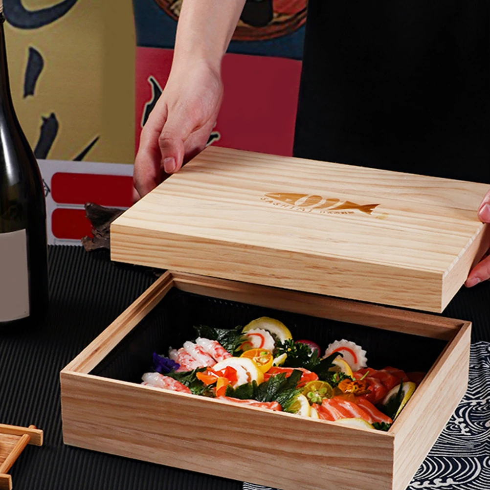 

Wooden Containers Portable Meal Box Child Adult Japanese Style Eel Box Food Carrier LeakProof Storage