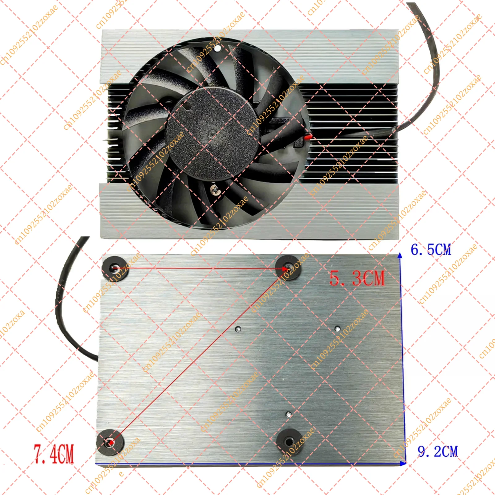 For GPU CPU Cooler 53x53mm Mounting Hole 12V 0.09A 3900RPM Industrial Low Profile Heatsink Fan for Graphics Card IPC