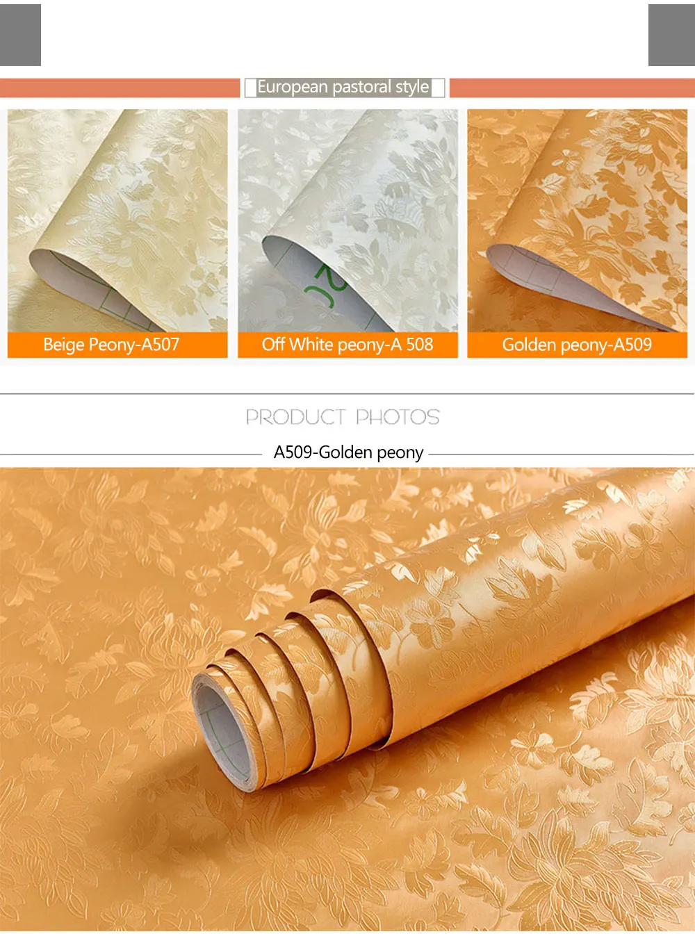 Rebe Blumenmuster selbst klebende Tapete Küche wasserdicht öl beständig dekorative Tapete selbst klebend – Detail 19