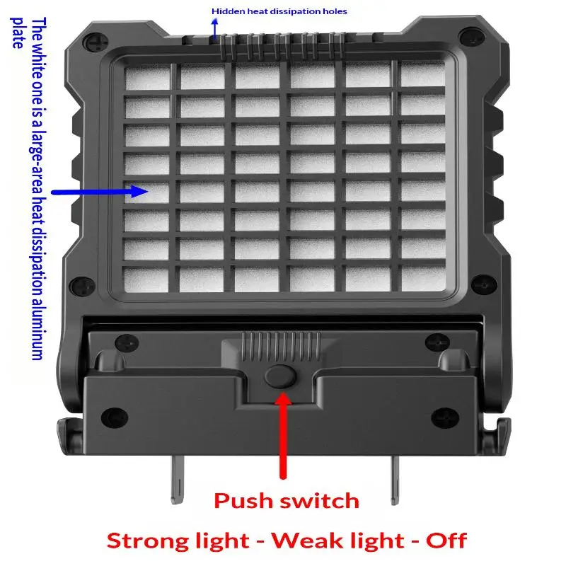 Super Bright LED Work Light 1PC Portable Long Runtime Strong Light for Outdoor Hiking Car Repair Workshop Operation