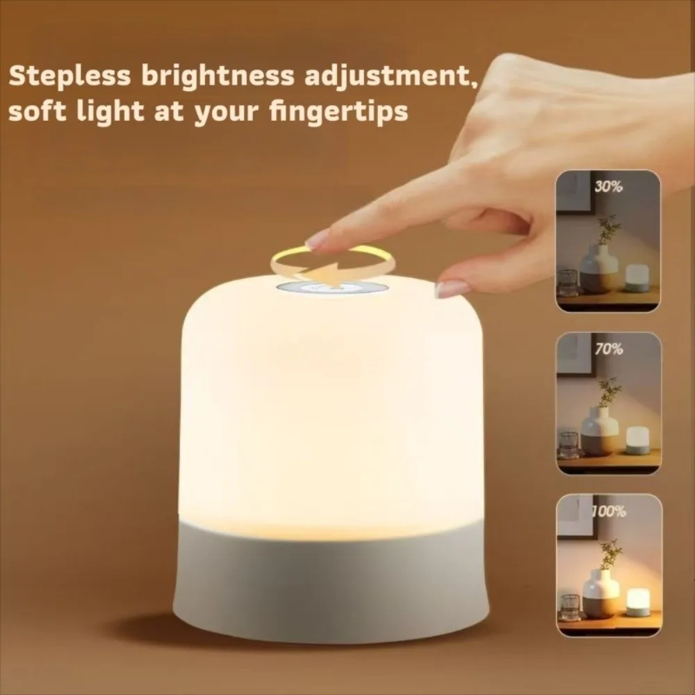 

Touch screen LED Night Light USB Rechargeable Soft Light Touch Night Lamp Gift Bedroom Decor Dimmable Bedside Lamp Bedroom