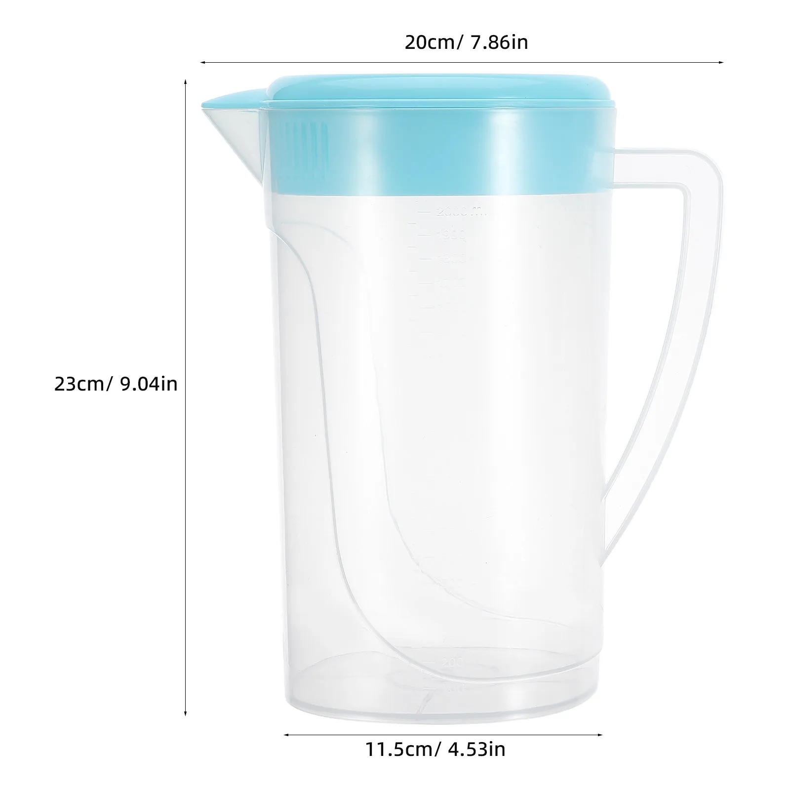 Large Capacity Diffuser Water Pitcher Plastic Shatterproof Beverage Jug Family Size Beverage Pitcher for Party Office Juice Tea
