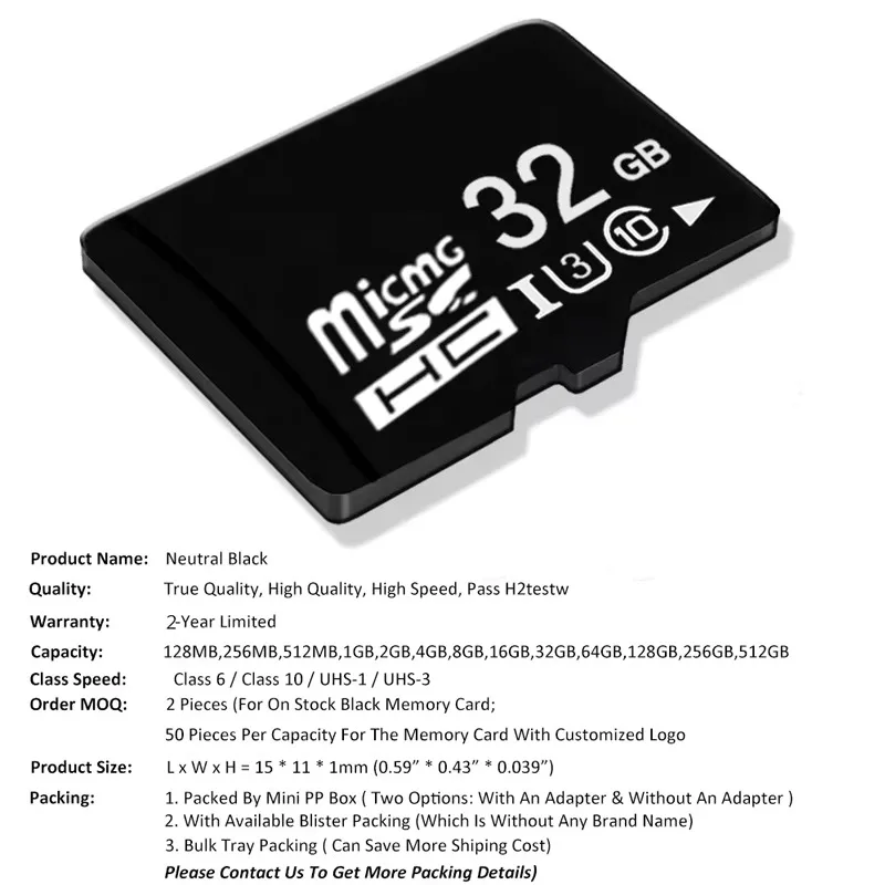 10PCS Wholesale high-speed memory cards 4GB, 8GB TF, sd cards C10, 16GB, 32GB, 64GB, 128GB TF cards for cameras, digital devices