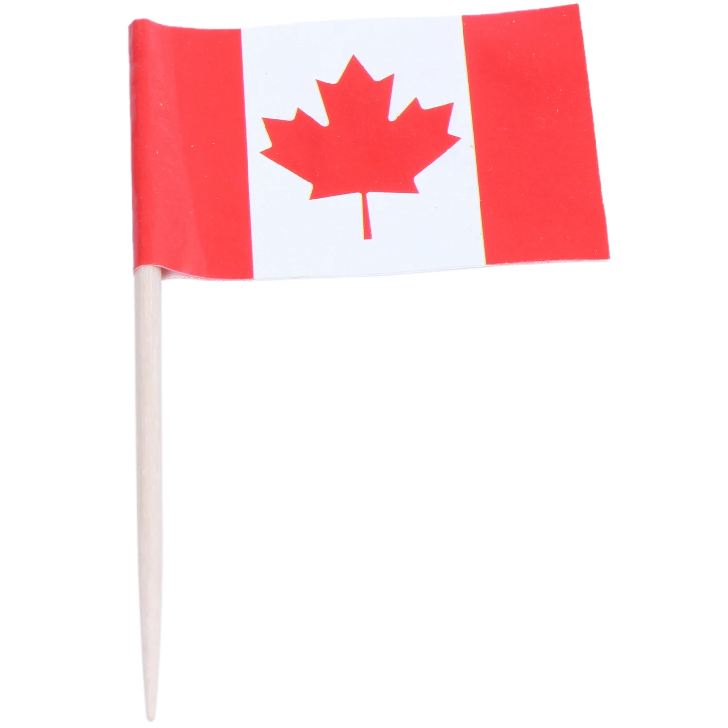 

New Lot of 50 Pcs Mini Wooden Toothpick with Flag for Decor of Party Fruit Pastry - Canada