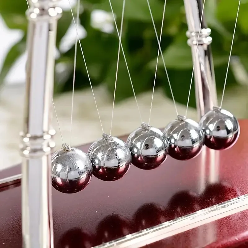 Newton Cradle Balance Steel Balls, Perpetual Motion Collision Pendulum Ball, Physics Science Teaching Toy, Home Desk Decoration view 4