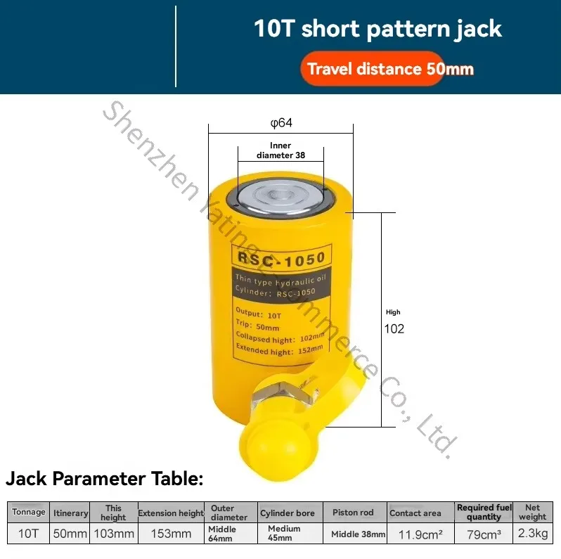 Split Short Hydraulic Jack 10 Ton Split Type Short Hydraulic Jack Cylinder Lifting Tool