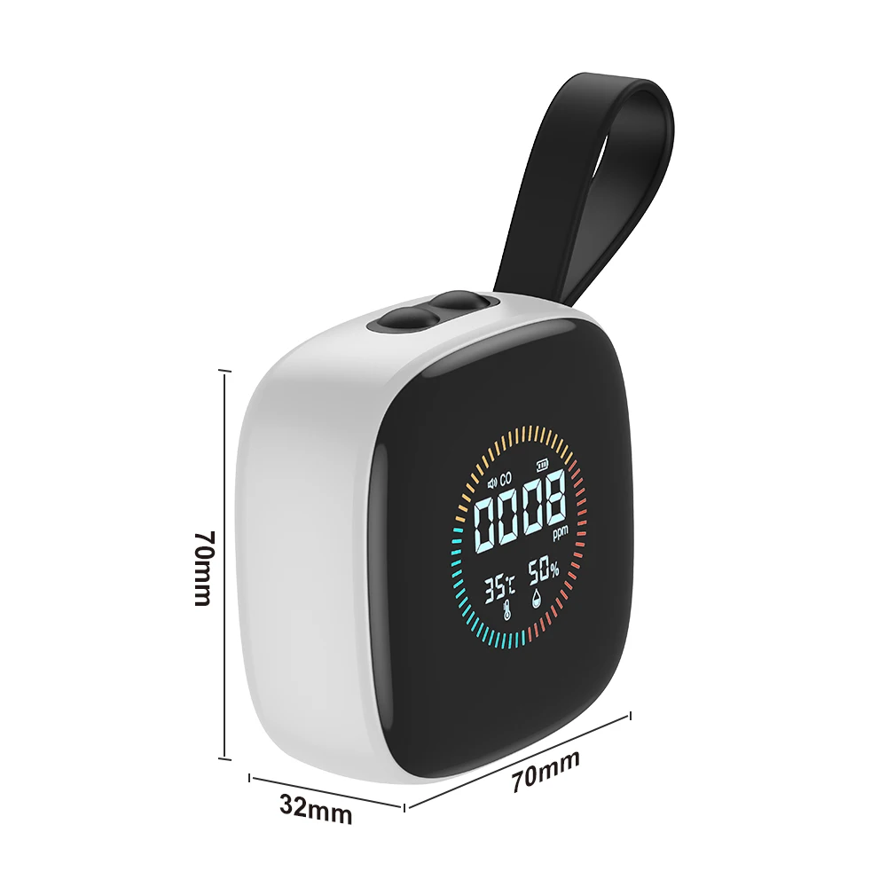 Portable Built‑in Lithium Battery CO Detector Sound Alarms for Outdoor Camping Backyard Cooking Scenarios