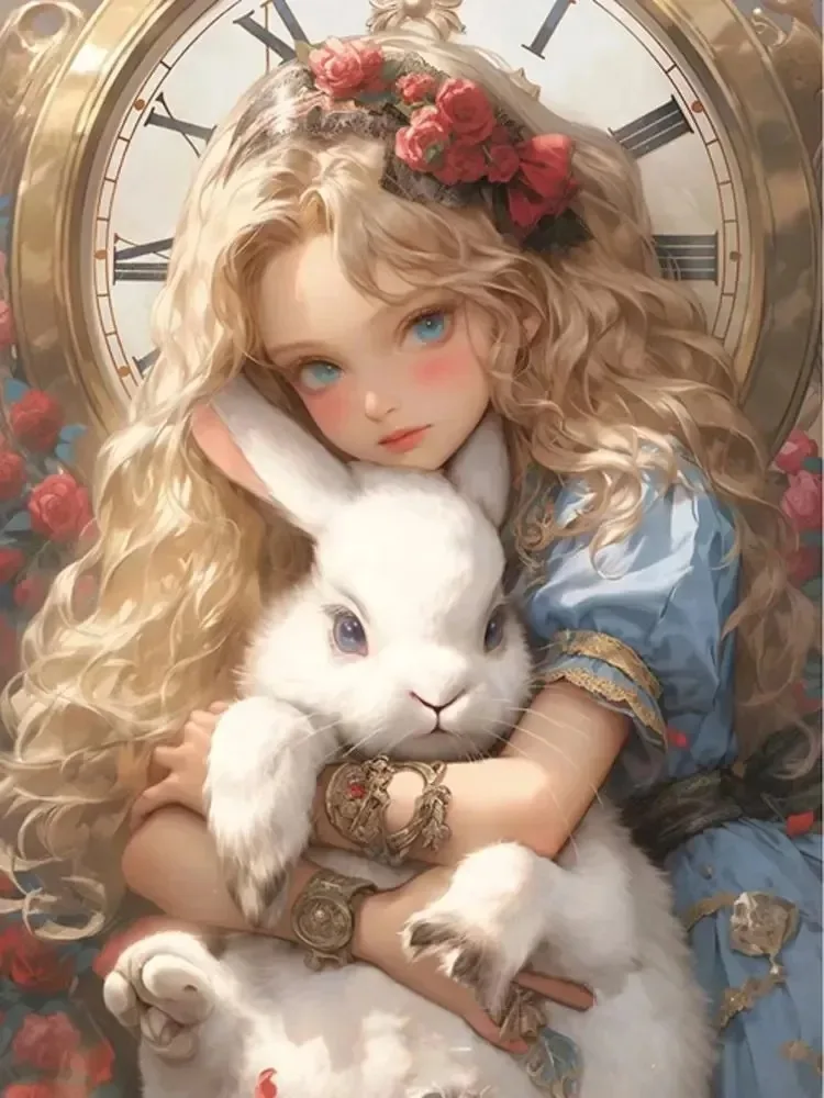 

1 Box of 500/1000/1200/2000PCS Puzzles for Adults Anime Girl Rose Jigsaw Puzzles Home Decoration Gift Frameless