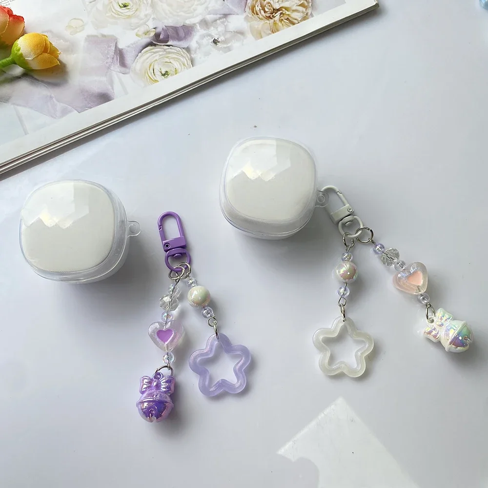 حافظة شفافة لهاتف سامسونج جالاكسي براعم لايف / 2pro /Buds FE حافظة كرتونية ستار سماعة غطاء سيليكون لهاتف جالاكسي Buds2 pro