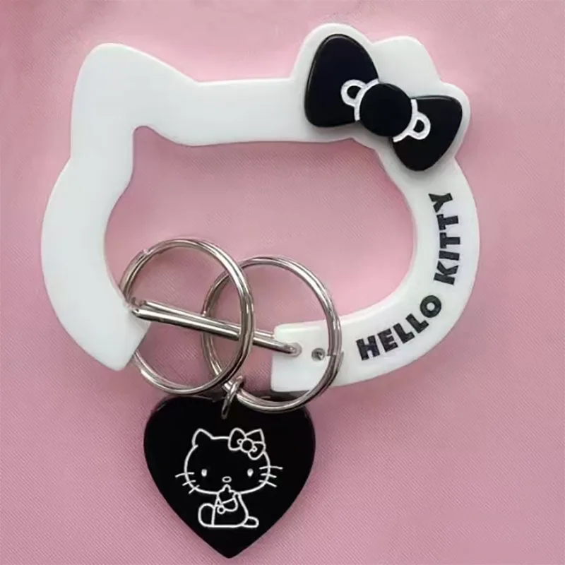 Hello Kitty Sanrio Series Cute Kt Cat Melody Carabiner Bag Pendant Keychain Anime Kawaii Girls Kids Keyring Toy Gifts Decor view 6