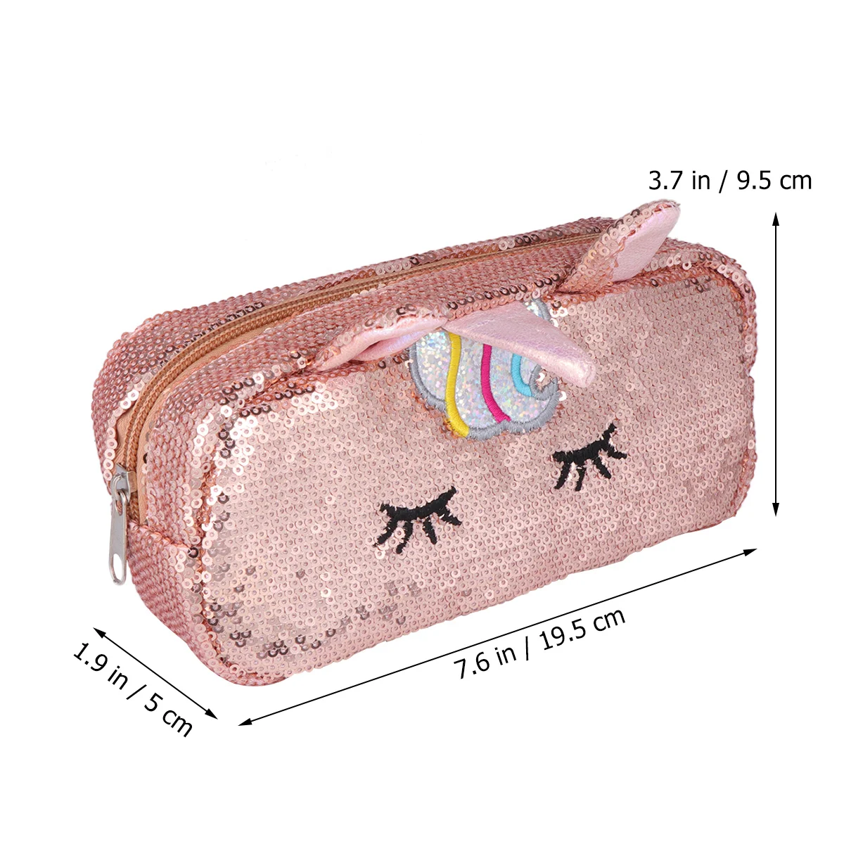Unique Sequin Unicorn Pencil Bags Multifunctional Pen Case Student Supplies Storage Jewelry Travel Eco Friendly Durable